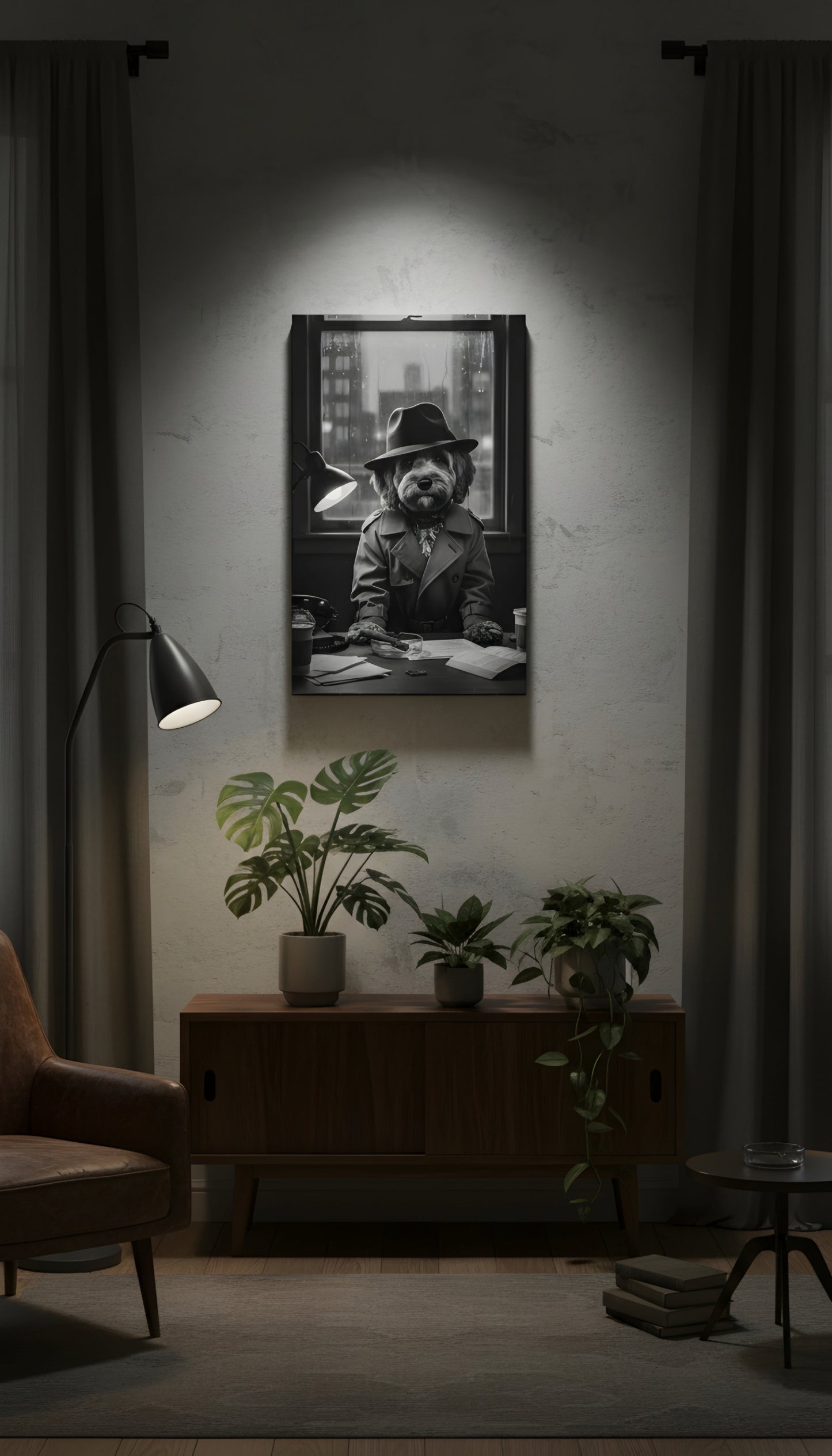 Premium professional blocked canvas print on a sturdy wooden frame for custom photos and portraits