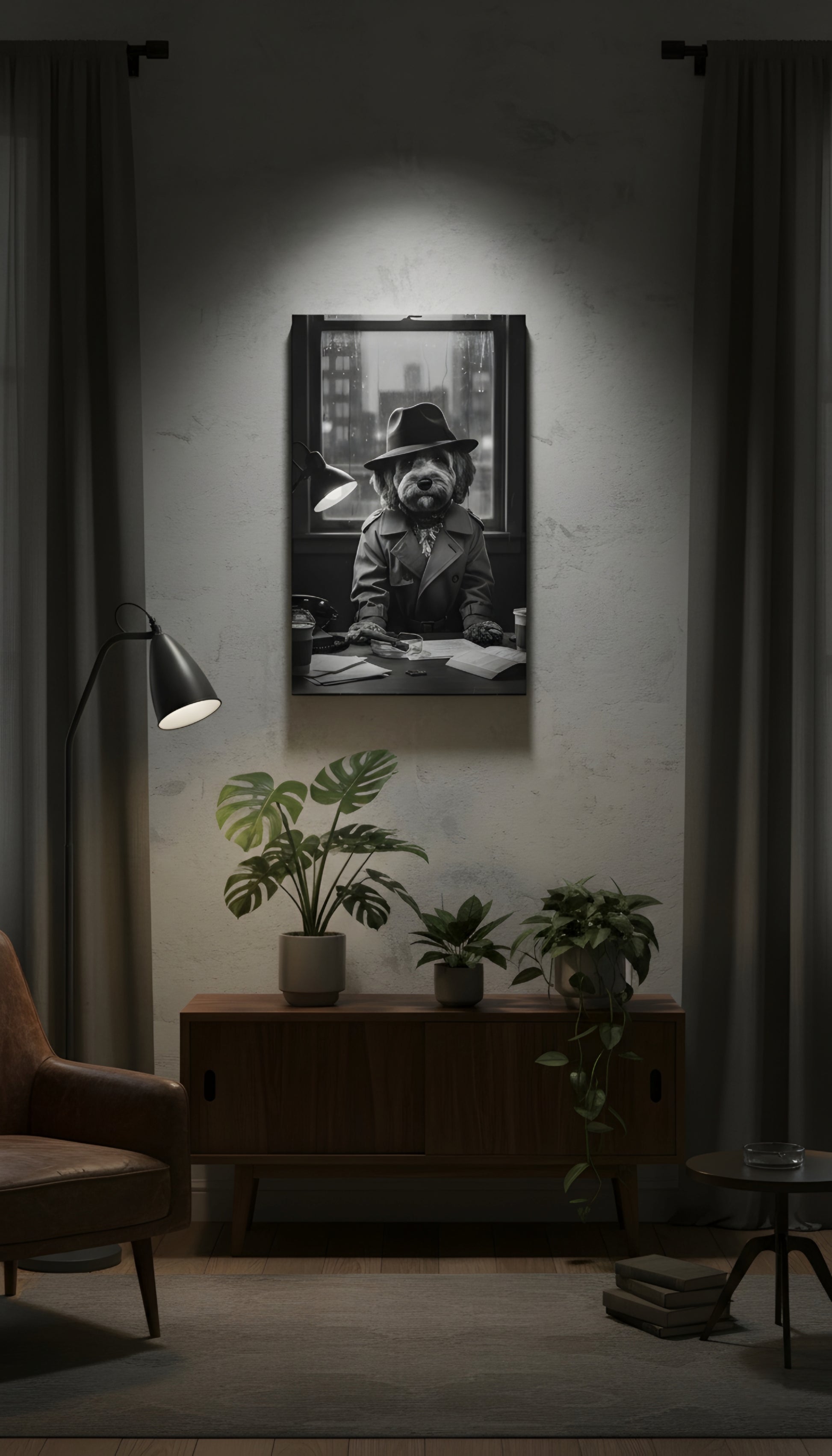 Premium professional blocked canvas print on a sturdy wooden frame for custom photos and portraits